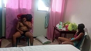 Neighbor granny deep sucks cock while watched intensely