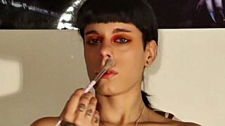 teen goth girls sneeze out huge snot in kinky humiliation fetish pov