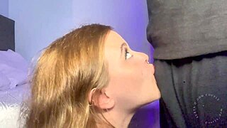 petite babe gagging on huge cock deepthroat pov for ex sloppy