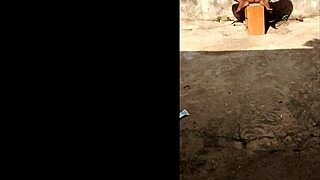 hey elvie, why masturbate your slutty ebony pussy outdoors on phone again?