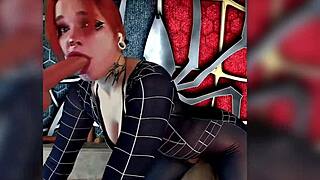 redhead cosplayer moans sensually orgasming with dirty talk vibrator play