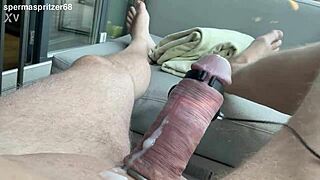 Second cumshot explodes from my vibrator oh god yes!