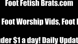 Bella Cherry and Sarah Lead Foot Worship Orgy Session