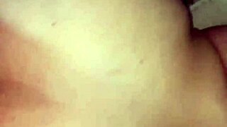 Chubby girlfriend's fat ass filled with hot cum on the bed!