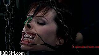 dominant femdom punishes tight pussy chick