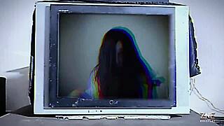 Sadako halloween cosplay roleplay with submissive amberzinha spooning backstage
