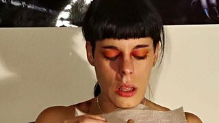 teen goth girls sneeze out huge snot in kinky humiliation fetish pov