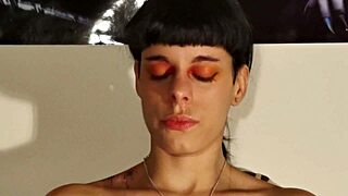 teen goth girls sneeze out huge snot in kinky humiliation fetish pov