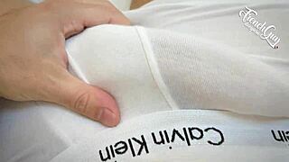 french stud jerks huge cock in dirty domination roleplay!