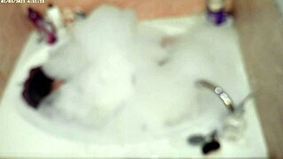solo boy bubbles up naked in bath