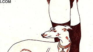 vintage erotic drawings capture antique retro sensual scenes beautifully