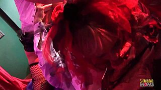 two milfs in latex take anal threesome thrills