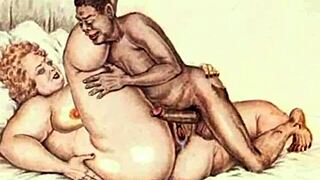 vintage erotic drawings capture antique retro sensual scenes beautifully