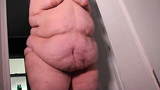 ssbbw ivy davenport's big belly jiggles in obese bbw fetish play