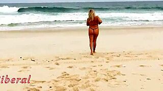micro bikini flash on rio beach