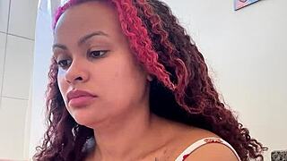 Chubby Latina's Gassy Morning Toilet Farts Outdoors