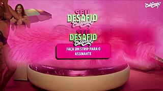 Two young Brazilian sluts masturbate with wild pussy play