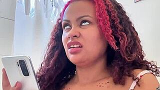 Chubby Latina's Gassy Morning Toilet Farts Outdoors