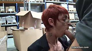 Redhead Mature Katy Morlait Takes Anal from Monster Cock in Condom!