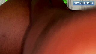 ebony housewife gropes huge clit before taking neighbor's bbc deep