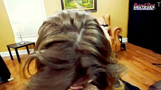 busty nikki sucks cock before hard banging