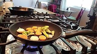 aurora willows tempts with clean eating and shaved pussy tease