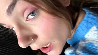 petite teen rides old man's cock in household creampie fantasy pov