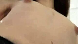 pov joi russian brunette teases small tits pussy for tongue and dildo facesit