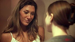 Lesbian couple sneaks intimate playtime quietly