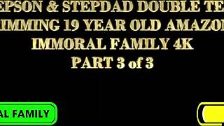 Felicia Vina's tight holes stretched banging by stepdad in doggystyle