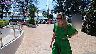 Milf's Outdoor Vibrator Walk Turns into Pulsing Orgasm Adventure