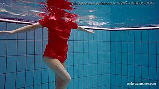sexy czech babe avenna swims nude showing tight wet pussy underwater