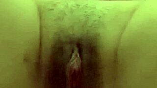 horny filipina fingers her wet pussy post shower homemade