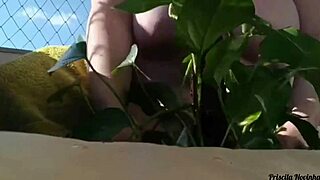 watering my plants totally naked on the balcony for all to see part 02