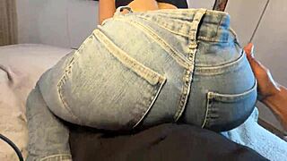 POV Big Ass Rubs Hard in Tight Jeans
