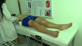 nurse gets horny sucks patient's huge cock outdoor uniform