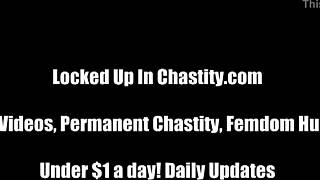 She casually holds your chastity key teasing denial control