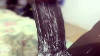Muscular huge black dick creams throat toy bold