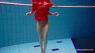 sexy czech babe avenna swims nude showing tight wet pussy underwater