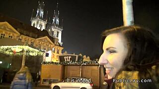 Brunette couple public hardcore pussy pounding