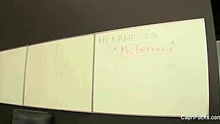 capri cavanni's sexy classroom lesbian tease