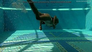 hottest petite russian teen irina's small tits underwater tease