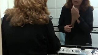 Hot Latina wife bathroom prep compilation: stripping big tits and ass for steamy sex.