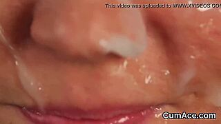 i swallow centerfold's hot facial cumshot