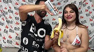 valentina alva spanks big ass latina young banana food play heats up spicy room