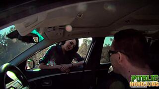 ashton haze delivers horny public handjob in desert outdoors