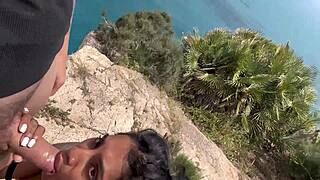 Yasmina Khan's Ass Filled with Creampie on Cliff Edge