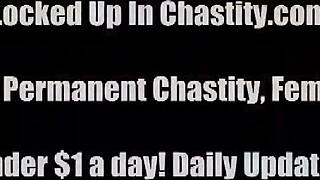 She casually holds your chastity key teasing denial control