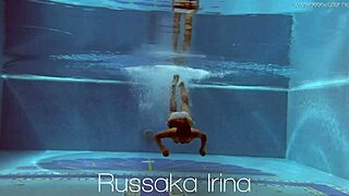 hottest petite russian teen irina's small tits underwater tease