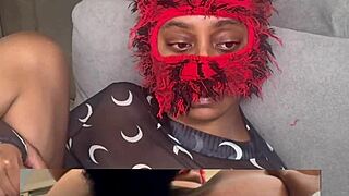 Ebony Squirts in No Moaning Challenge on Dripping Wet Pussy